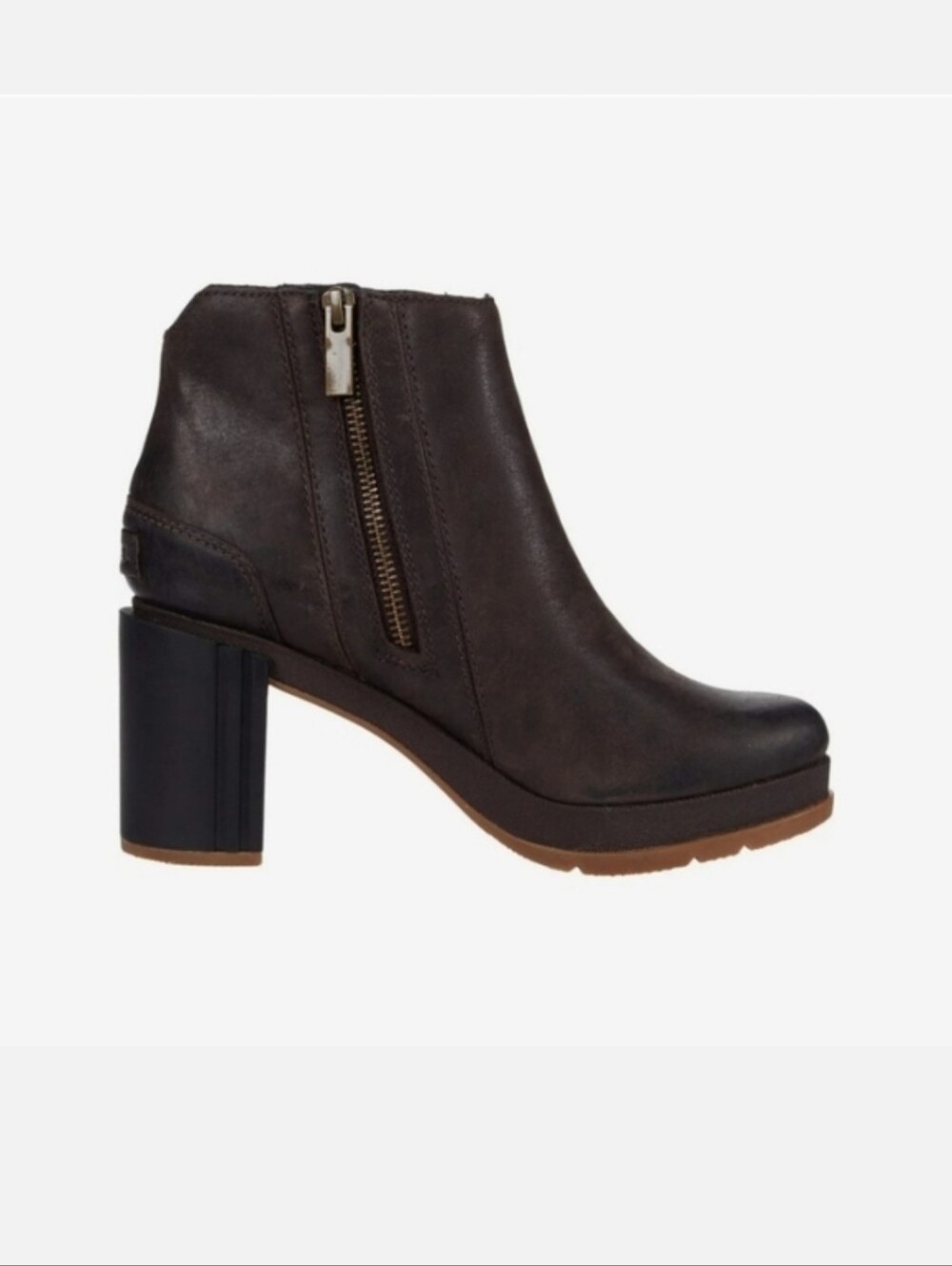 SOREL Blake Bootie Blackened Brown Double Side Zip Boots